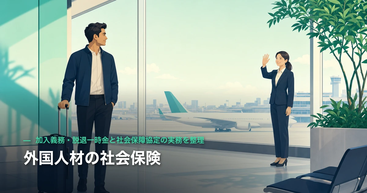 外国人材の社会保険｜加入義務・脱退一時金と社会保障協定の実務を整理