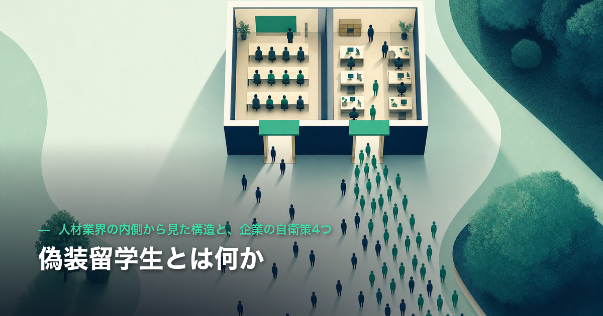偽装留学生とは何か｜人材業界の内側から見た構造と、企業の自衛策4つ