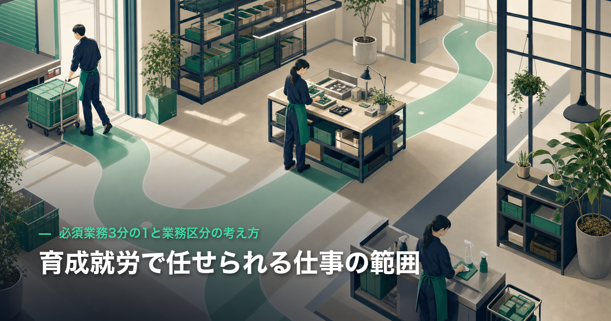 育成就労で任せられる仕事はどう変わるか｜必須業務3分の1と業務区分