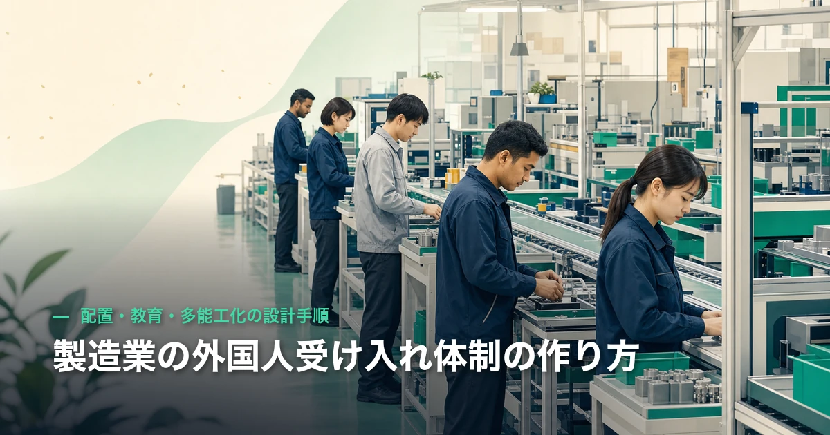 製造業の外国人受け入れ体制の作り方｜配置・教育・多能工化の設計手順