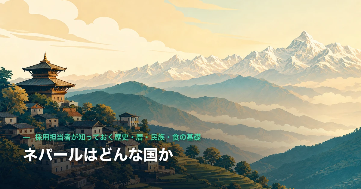 ネパールはどんな国か｜採用担当者が知っておく歴史・暦・民族・食の基礎