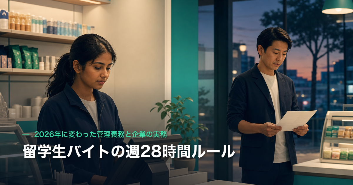 留学生バイトの週28時間ルール｜2026年に変わった管理義務と企業の実務